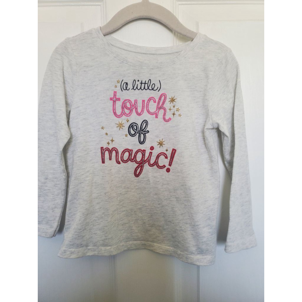 Girls Garanimals Top Size 2T Gray Long Sleeve